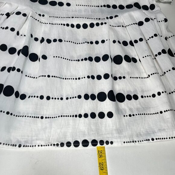 Patrizia Luca Polka Dot Top Womens S/M Medium Peplum Short Sleeve - Picture 12 of 12